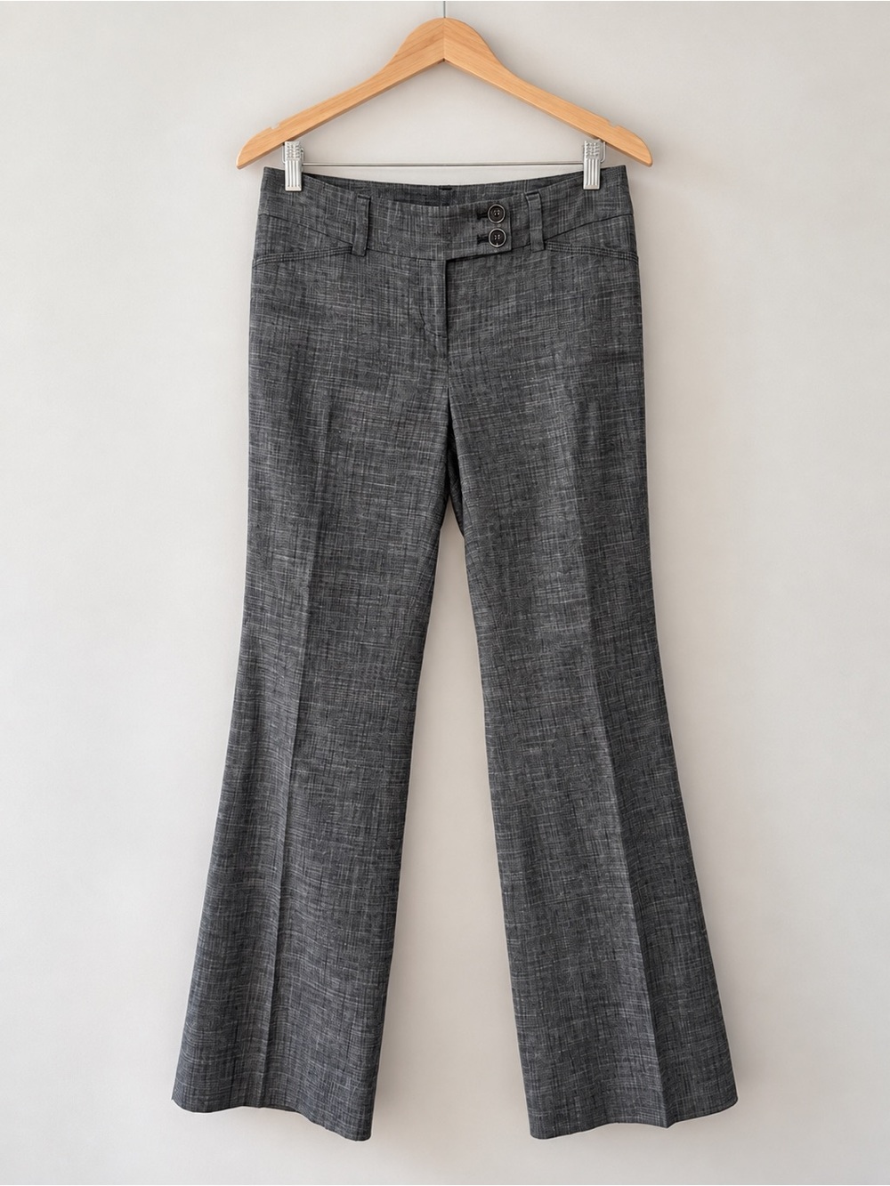 White House Black Market Gray Flare Dress Pants